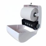 DISPENSADOR PAPEL TOALLA ROLLO AUTO CORTE BLANCO PD-418 - Imagen 2