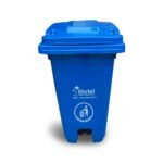 TACHO RECOLECTOR ECOLÓGICO CON SISTEMA A PEDAL DE 120 L - AZUL - Imagen 2