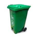 TACHO RECOLECTOR ECOLÓGICO CON SISTEMA A PEDAL DE 240  L - VERDE