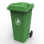 TACHO RECOLECTOR ECOLÓGICO SIN SISTEMA A PEDAL DE 240 L - VERDE