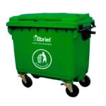CONTENEDOR DE RESIDUOS SOLIDOS SIN PEDAL 1100 LT VERDE