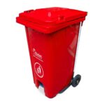 TACHO RECOLECTOR ECOLÓGICO CON SISTEMA A PEDAL DE 120 L – ROJO