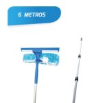 MANGO TELESCOPICO DE 6 METROS LIMPIA LUNAS CON JEBE Y MOPA