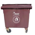 CONTENEDOR DE RESIDUOS SOLIDOS SIN PEDAL 1100 LT MARRON