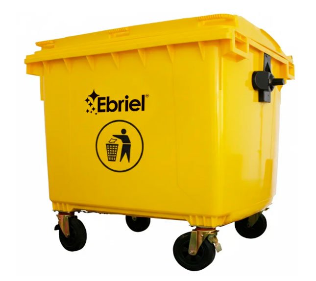 carrito2 CONTENEDOR DE RESIDUOS SOLIDOS SIN PEDAL - 660 L Amarillo - Imagen 1