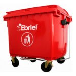 CONTENEDOR DE RESIDUOS SOLIDOS SIN PEDAL - 660 L Rojo