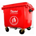 CONTENEDOR DE RESIDUOS SOLIDOS SIN PEDAL - 660 LT ROJO