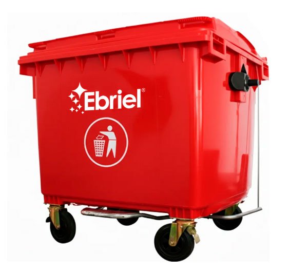 carrito3 CONTENEDOR DE RESIDUOS SOLIDOS SIN PEDAL - 660 L Rojo - Imagen 1