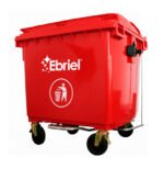 CONTENEDOR DE RESIDUOS SOLIDOS SIN PEDAL 1100 LT Rojo