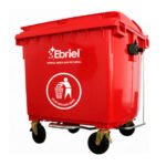 CONTENEDOR DE RESIDUOS SOLIDOS SIN PEDAL 1100 LT ROJO