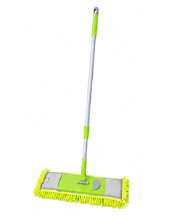 MICROFIBRA VERDE CON MANGO AAA TRAPEADOR MICROFIBRA DE POLVO 40 CM BUCLE + MANGO 1.2 M - Imagen 1